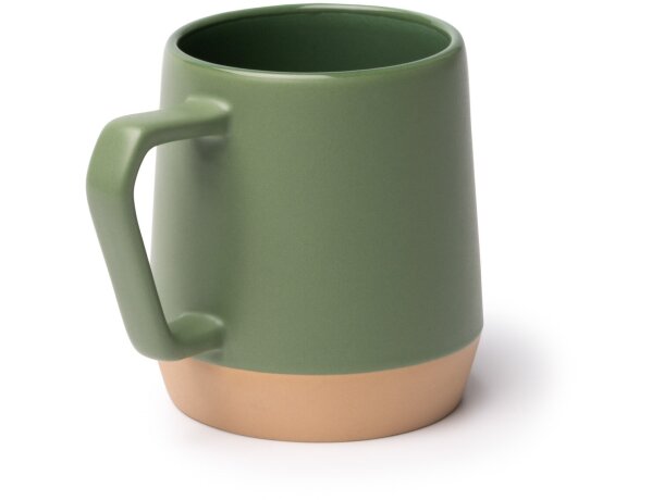 Taza cerámica Tidak con asa geométrica original de 320ml Blanco detalle 3