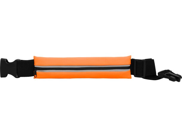 Cinturón deportivo personalizado poliéster unisex 72 Marathon Naranja fluor/negro detalle 10