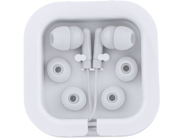 Auriculares con conexion jack 3.5 de plástico Aoki Blanco detalle 5