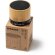 Altavoz con bluetooth de bambú Nervo Blanco detalle 1