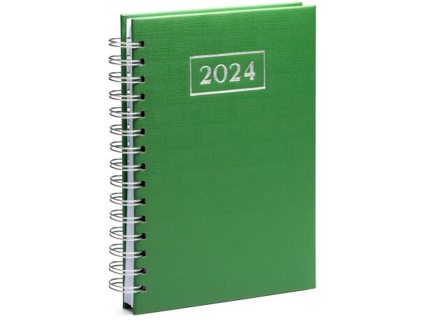 Agenda anillas Hera día página con tapa acolchada grabado relieve Blanco detalle 6