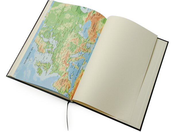 Agenda Selkis día página con cubierta de polipiel grabada Negro detalle 3