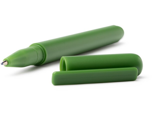 Bolígrafo roller Sarmi con tapa y textura suave en ABS Blanco detalle 1