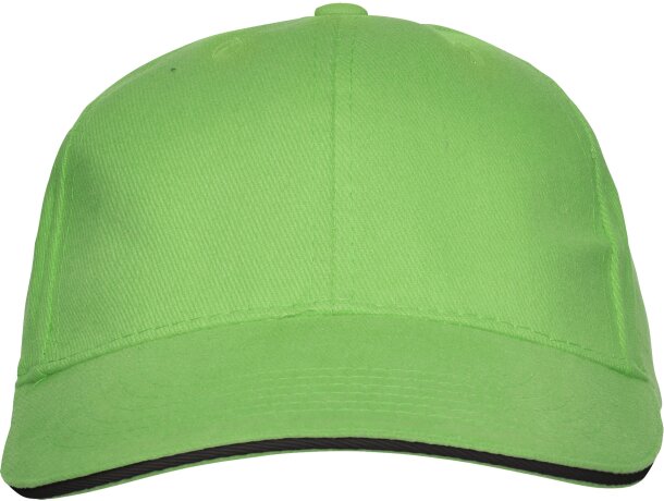 Gorras béisbol cierre velcro de algodón 260 g/m2 Panel Verde oasis detalle 21
