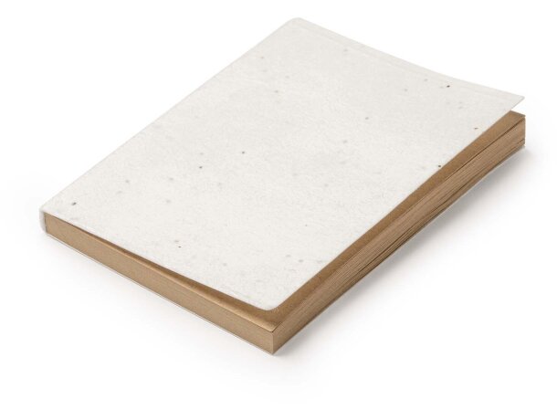 Bloc notas papel reciclado degradable GARO Crudo detalle 3