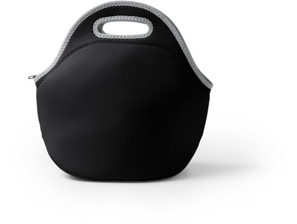 Fiambrera térmica Gomat neopreno 29 cm cremallera unisex Negro detalle 4