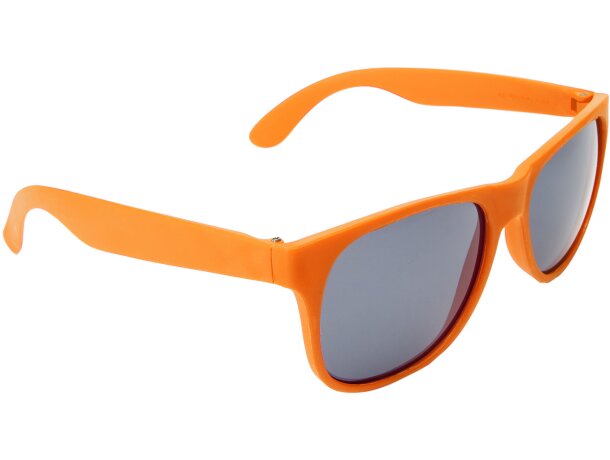 Gafas de sol serigrafiadas con montura en acabado mate y uv400 en pp Ariel Naranja detalle 13