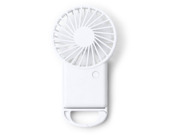 Ventilador de mano Giza con batería recargable y ABS reciclado Blanco detalle 6