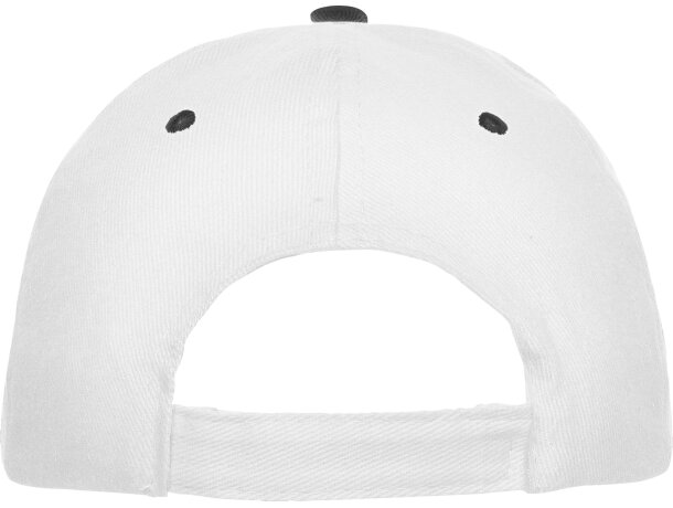 Gorras béisbol cierre velcro de algodón 260 g/m2 Panel Blanco detalle 1