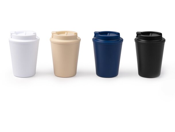 Vaso Oklan 300ml con tapa de rosca y boquilla ergonómica Blanco detalle 3