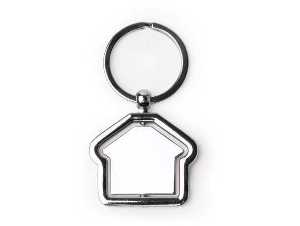 Llavero Tudor plata giratorio personalizable para empresa Plata detalle 2