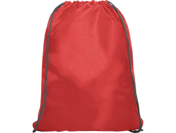Mochila de cuerdas personalizada poliéster 70 g/m2 Ninfa Rojo detalle 21