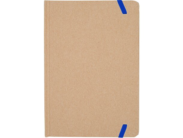 Bloc de notas con elástico y separador a color cartón reciclado Estela Royal detalle 12