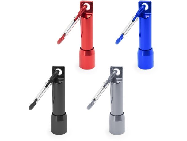 Linterna para regalar con mosqueton Hale Negro detalle 2
