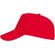 Gorras béisbol con cierre ajustable velcro de algodón 170 g/m2 Uranus Rojo detalle 31