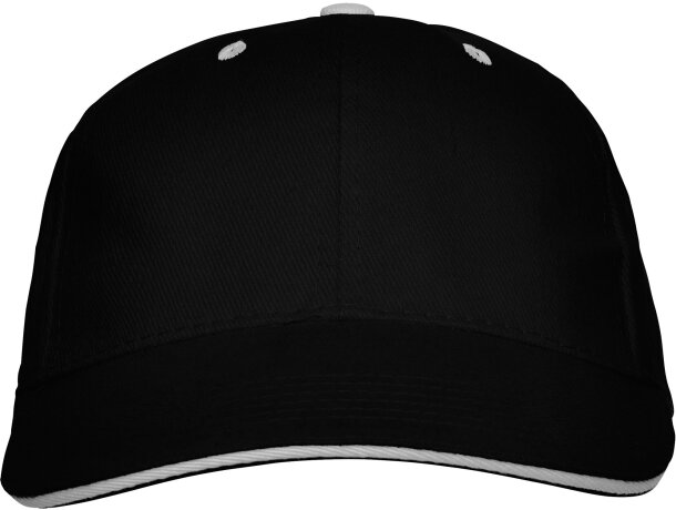Gorras béisbol cierre velcro de algodón 260 g/m2 Panel Negro detalle 9