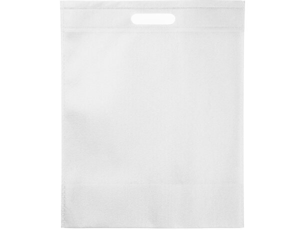 Bolsa Trento non woven 80 g/m² blanca 43x34 cm con asas promocionales Blanco detalle 4