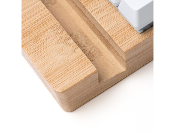 Soporte móvil bambú Clinton con función antiestrés Crudo detalle 1