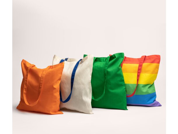 Bolsas de algodón para personalizar acabado multicolor 180 g/m2 Berlin Multi color detalle 1