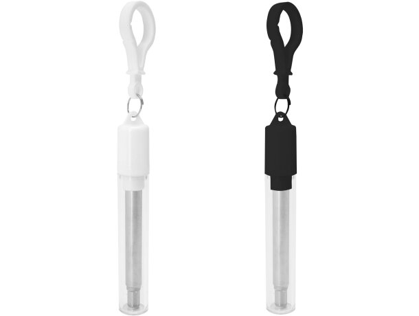 Pajita ecologica personalizable Ladas extensible reutilizable acero inoxidable 304 Blanco detalle 2