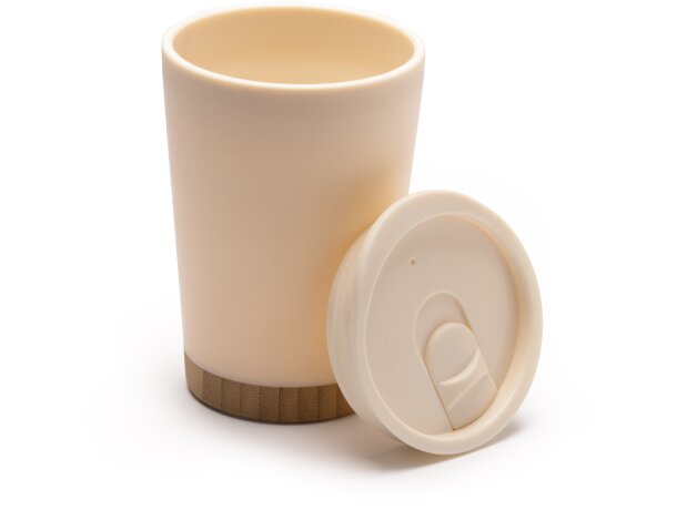 Vaso Mirin bambú y PP reciclado 290ml con tapa dosificadora Negro detalle 4