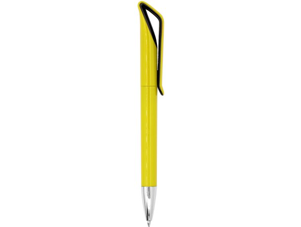 Bolígrafo con nombre acabado de brillo tinta azul Irati Negro/amarillo detalle 6