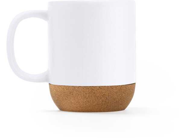 Taza cerámica Rosella base corcho natural mate 420 ml acabado Blanco detalle 8