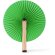 Abanico plegable Tao de madera natural personalizable Verde helecho