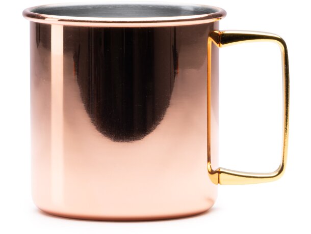 Taza Liria acero cobre 480 ml asa dorada merchandising vintage Cobre detalle 4