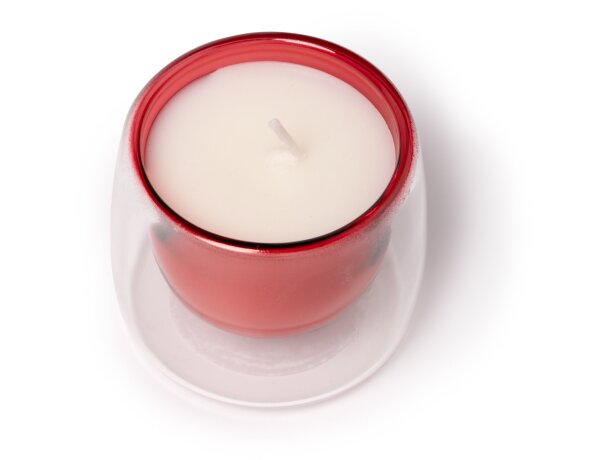 Vela aromática Flora cristal doble capa aroma vainilla Amarillo detalle 2