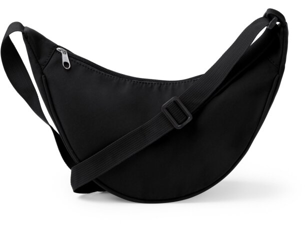 Bolso bandolera Elena en nylon reciclado repelente al agua Negro detalle 4
