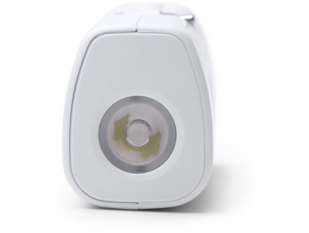 Batería externa Biper 5000 mah de abs reciclado con linterna Blanco detalle 3