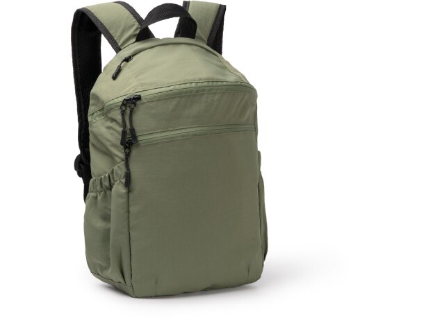 Mochila Troyer de nylon ripstop taslon con bolsillos laterales Negro detalle 4