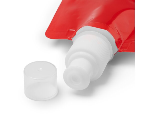 Bidón plegable Zipi 400ml PET con mosquetón de aluminio Blanco detalle 2