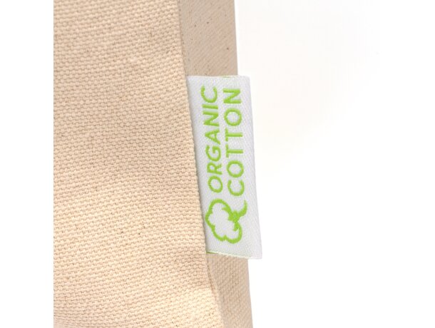 Bolsa algodón orgánico Keon natural 220 g/m² Crudo detalle 2