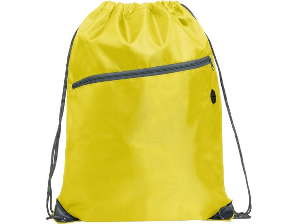 Mochila de cuerdas personalizada poliéster 70 g/m2 Ninfa Amarillo detalle 12