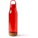 Bidón Basti transparente de RPET con base de corcho 720ml Rojo