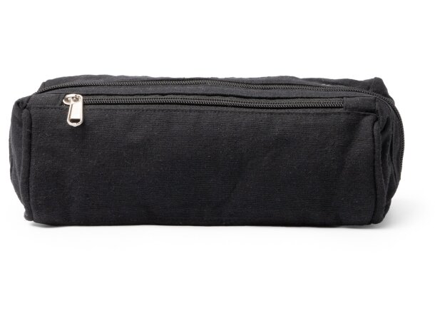 Neceser Biyur de algodón reciclado con cremallera Negro detalle 3