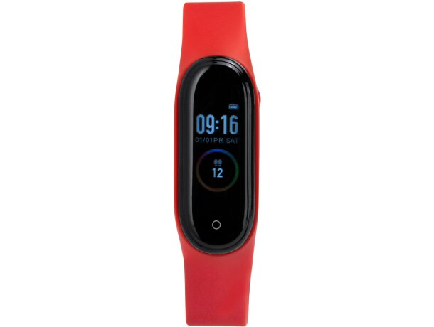 Reloj inteligente de actividad de silicona Draco Rojo detalle 12