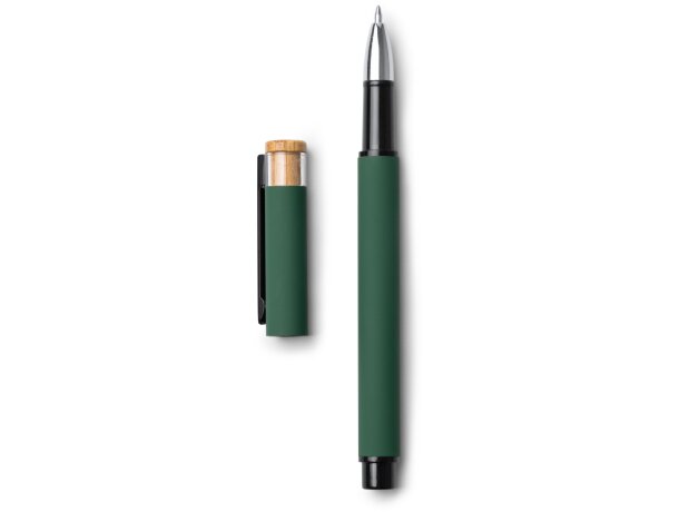 Bolígrafo Lindberg de aluminio reciclado con tinta azul Blanco detalle 1