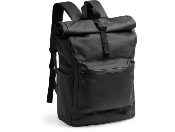 Mochila Fenati negra PU Leather 21L para portátil 18 pulgadas Negro detalle 4