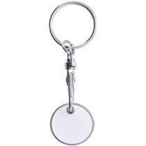 Llavero moneda carro para supermercado esmaltado en metal