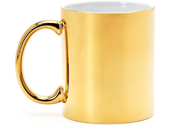 Tazas en plata y oro de cerámica Zala Oro detalle 10