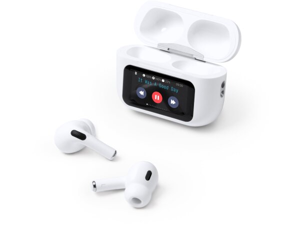 Auriculares bluetooth Marcus EP1566 con cancelación de ruido Blanco detalle 4