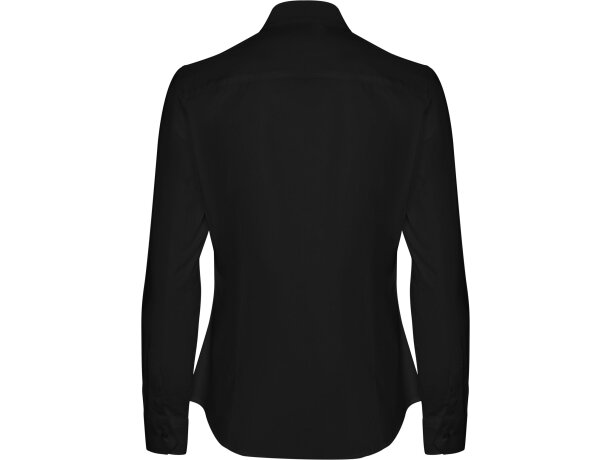 Camisa Moscú Woman Roly profesional mujer algodón popelín Negro detalle 9