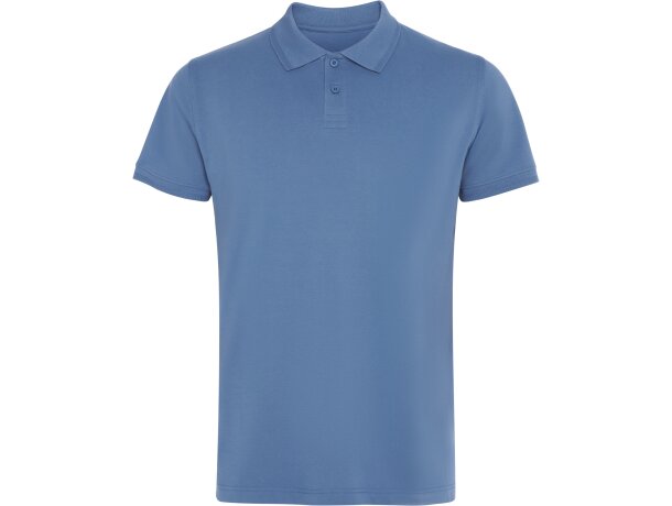 Polo Roly WOS manga corta tejido piqué stretch unisex Azul riviera detalle 41