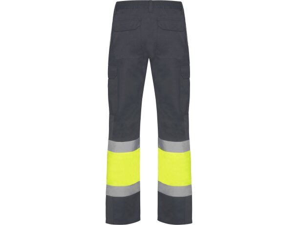 Pantalon verano NAOS Roly de alta visibilidad plomo/amarillo fluor
