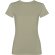 Camiseta mujer algodón peinado efecto lavado Roly Fiyi Kaki claro lavado detalle 17