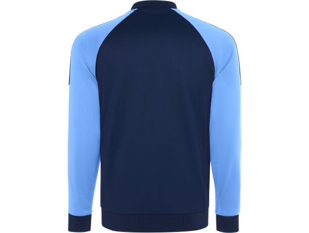 Chaqueta deportiva Gladius Roly bicolor con cremallera Celeste/marino detalle 10