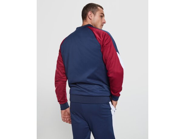 Chaqueta deportiva Gladius Roly bicolor con cremallera Royal/marino detalle 1